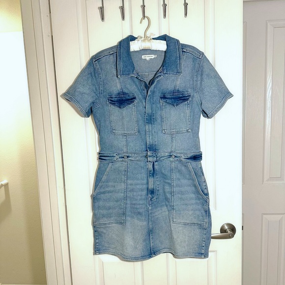 Good American Blue Denim Mini Dress - Picture 1 of 7